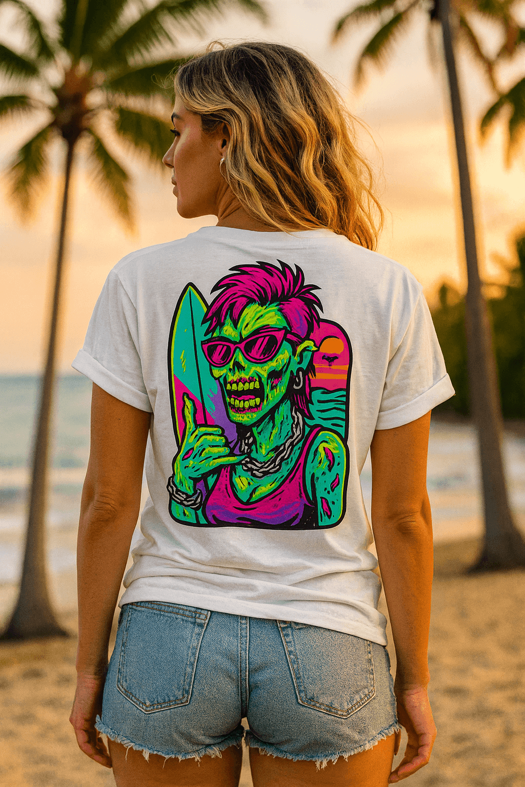 Polera mujer - Zombie Punk